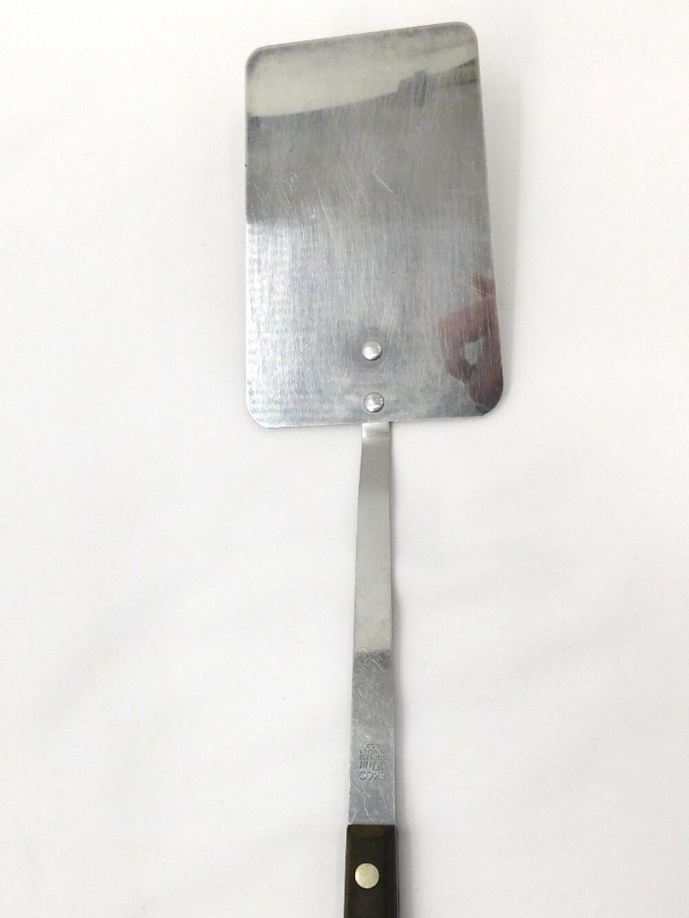 Vintage EKCO Flint Vanadium Stainless Steel Riveted Flat Turner Flipper USA 14"